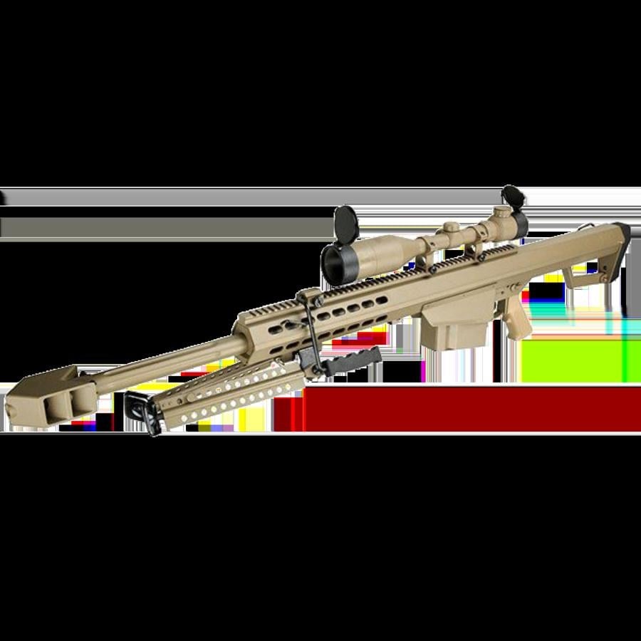 SnowWolf BARRETT M82A1 CQB TAN Kısa Namlu AEG Siyah Airsoft Sniper Tüfeği
