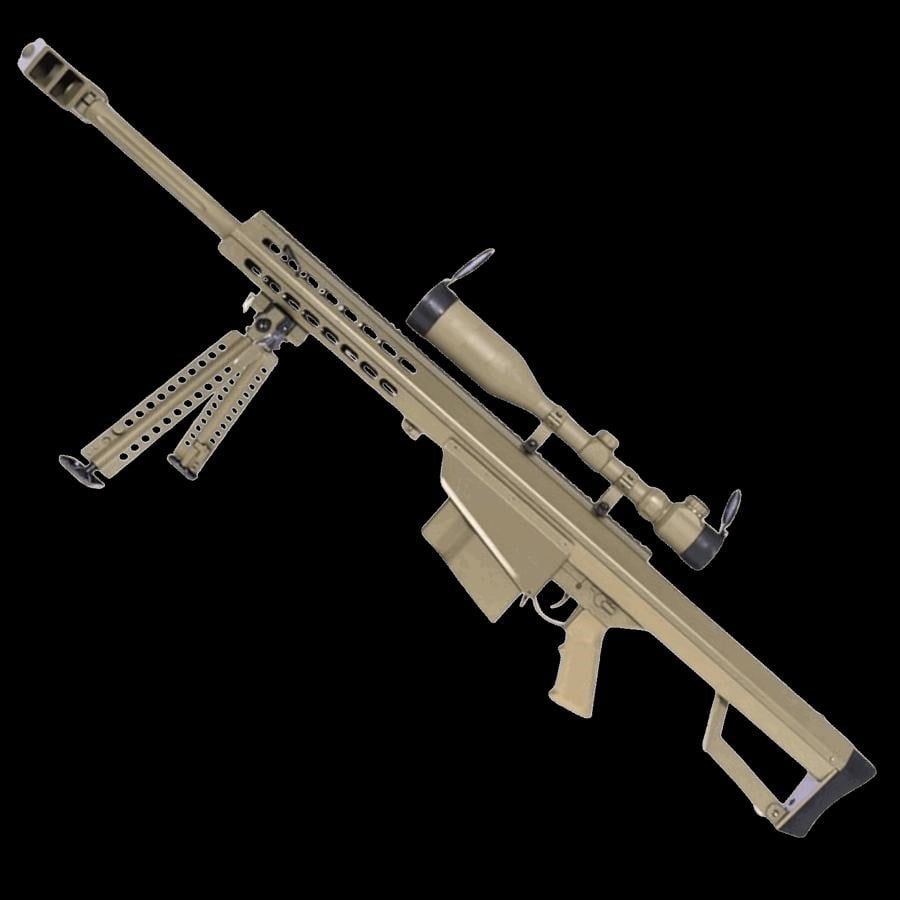 SnowWolf BARRETT M82A1 CQB TAN Kısa Namlu AEG Siyah Airsoft Sniper Tüfeği