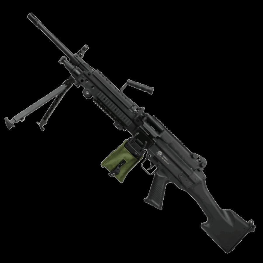 S&T FN M249 SAW E2 Airsoft AEG Tüfek Siyah Tambur Şarjörlü (STAEG103E2BS)