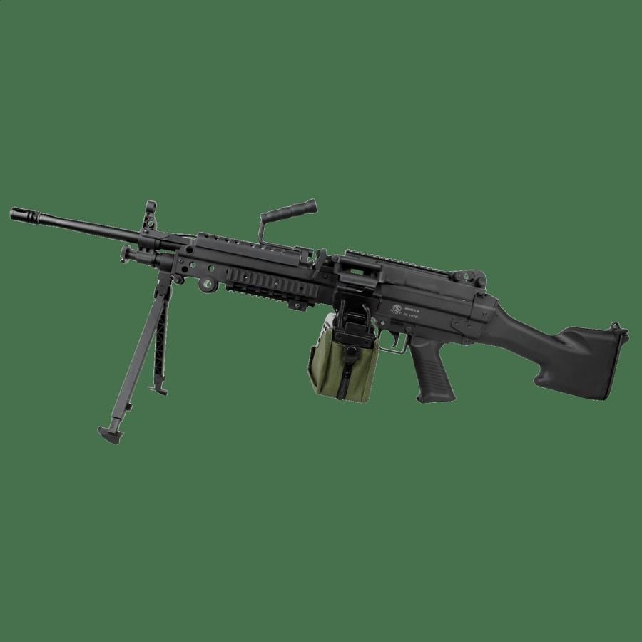 S&T FN M249 SAW E2 Airsoft AEG Tüfek Siyah Tambur Şarjörlü (STAEG103E2BS)