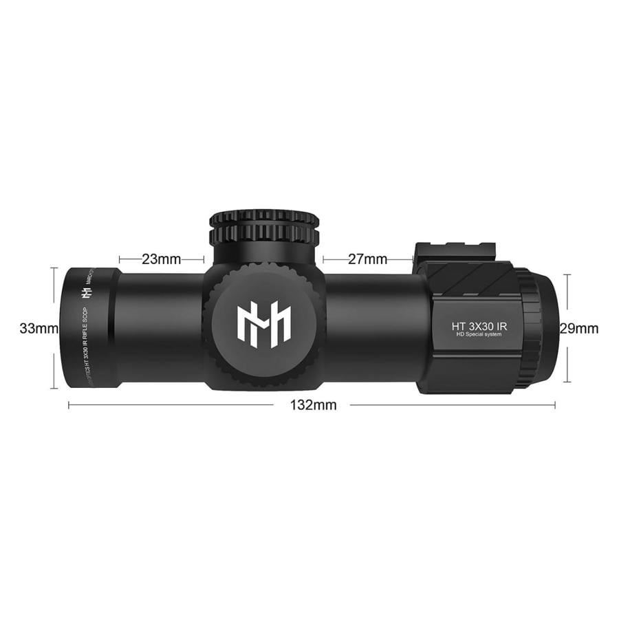 T-EAGLE MARCH 3x30IR 20mm Ray Montajlı Kısa Tüfek Dürbünü