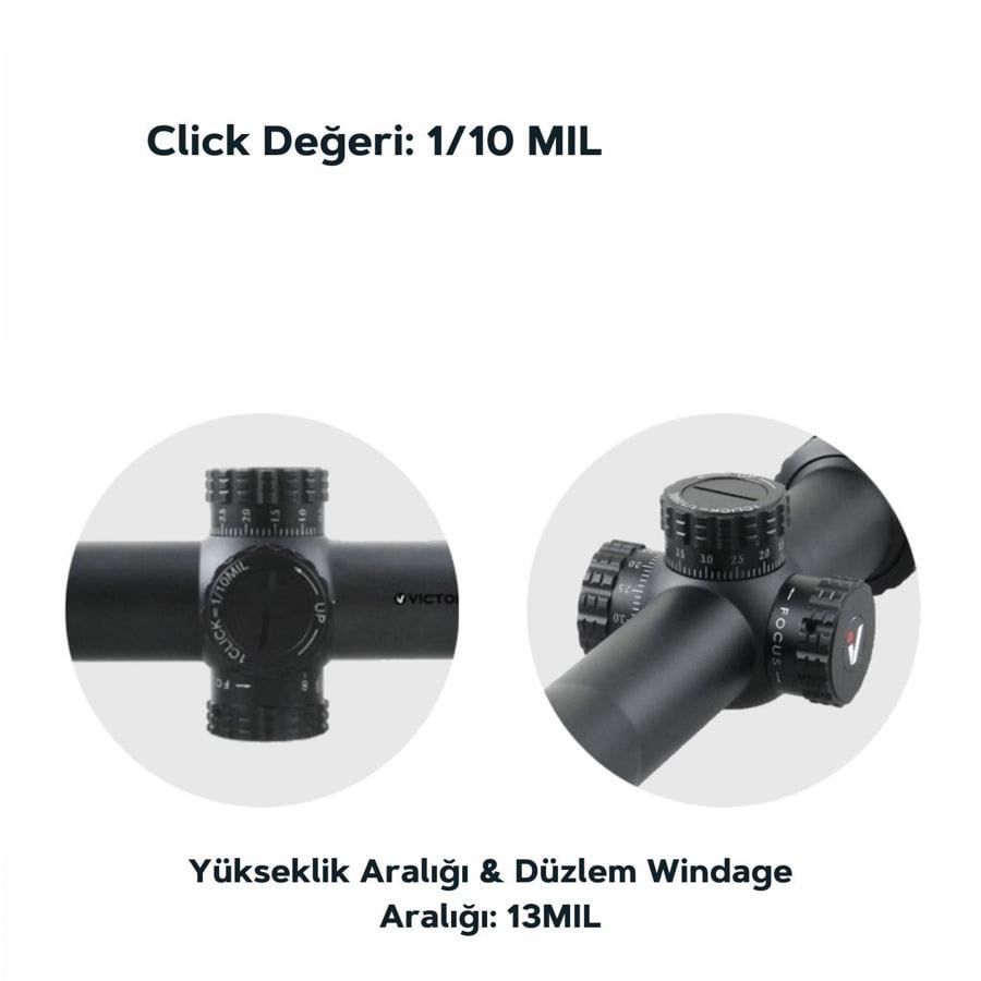 Victoptics S4 6-24x50 SFP Tüfek Dürbünü OPSL-17