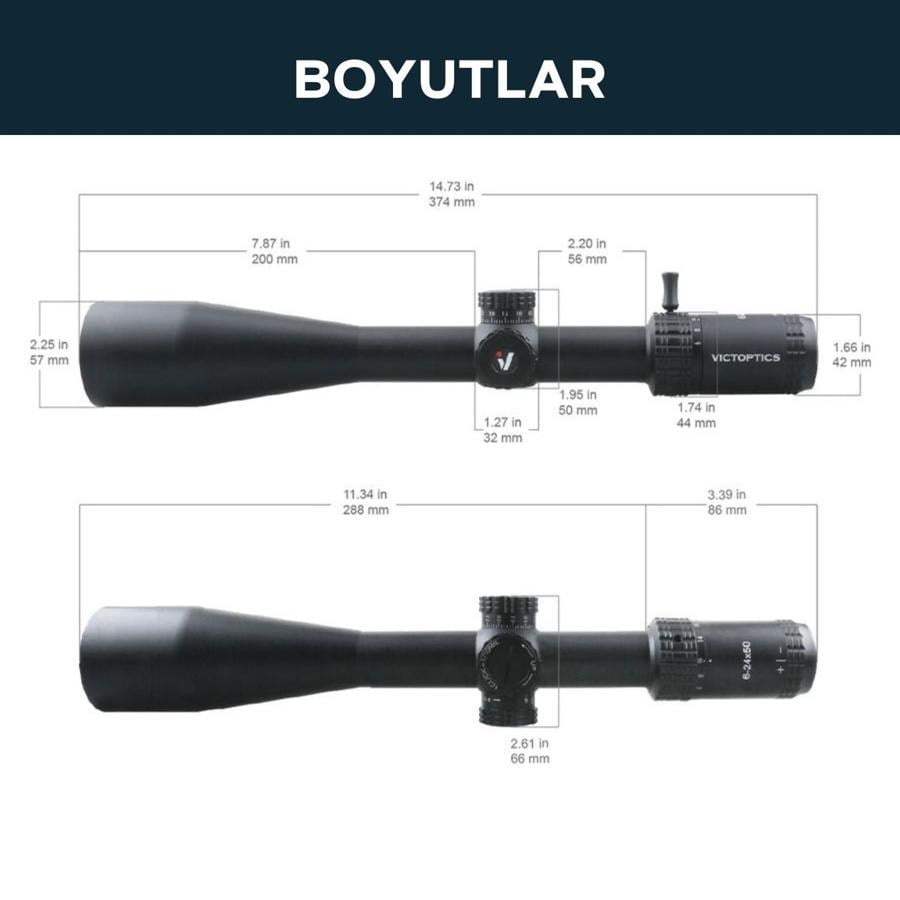 Victoptics S4 6-24x50 SFP Tüfek Dürbünü OPSL-17