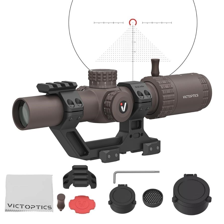 Victoptics S6 Combo Kit FDE | S6 1-6×24 LPVO SFP + Picatinny AR Mount (OPSL123)