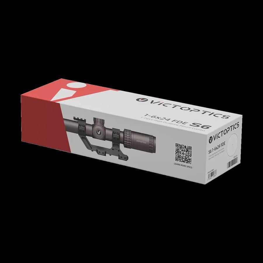 Victoptics S6 Combo Kit FDE | S6 1-6×24 LPVO SFP + Picatinny AR Mount (OPSL123)