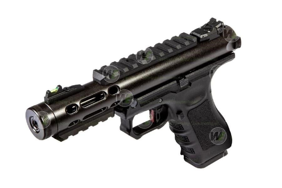 WE GALAXY BK Glock/Ruger Hybrid Black GBB Airsoft Tabanca