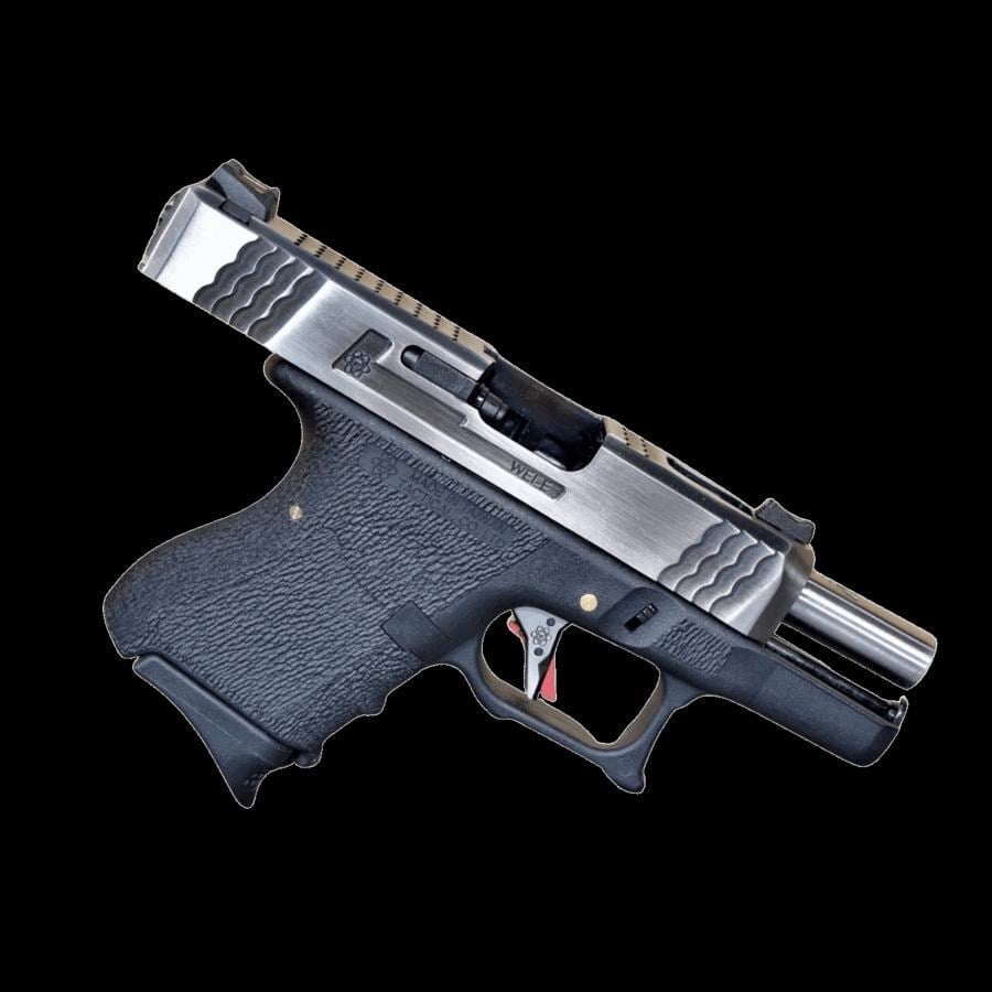 WE GLOCK26 G26 FullAuto T7 GBB Airsoft Tabanca Seti-Silver