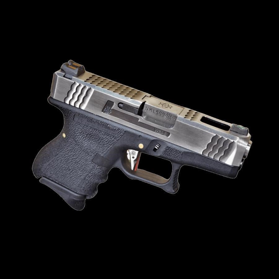 WE GLOCK26 G26 FullAuto T7 GBB Airsoft Tabanca Seti-Silver