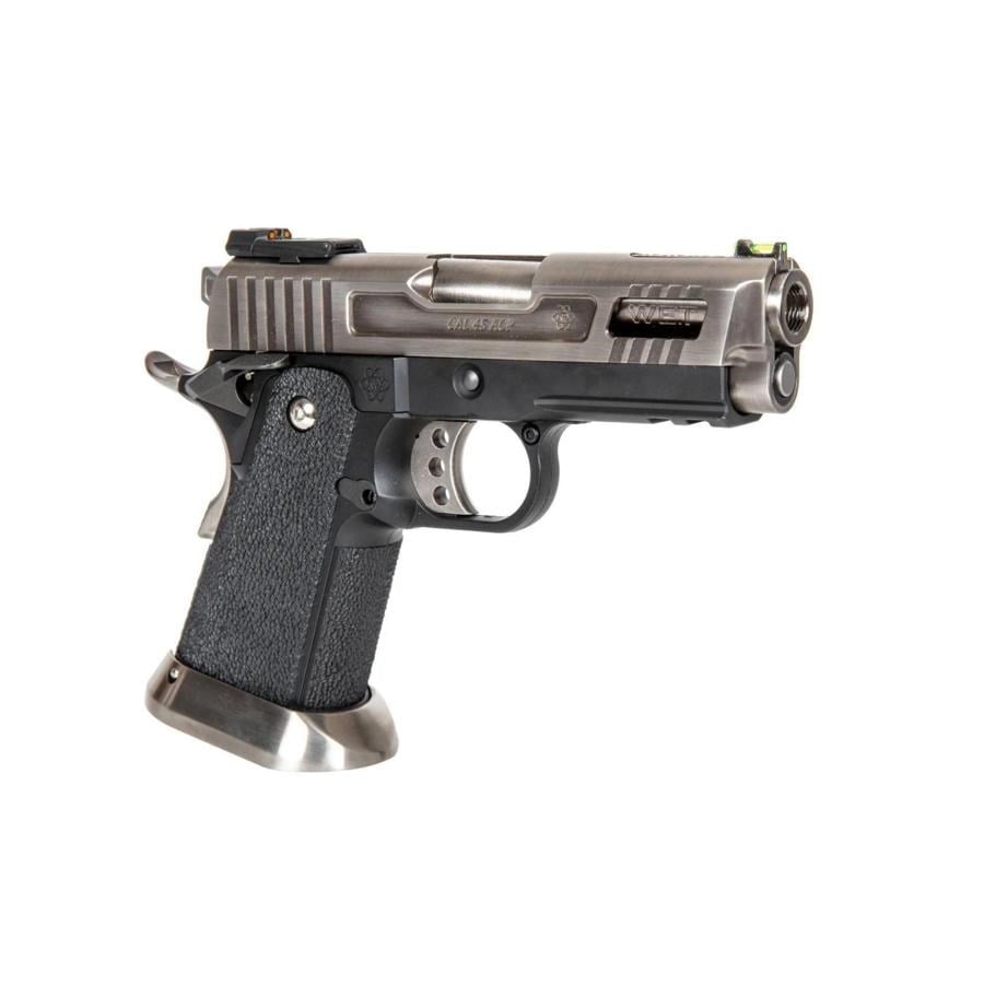 WE Hi-Capa Brontosaurus 3.8'' Silver GBB Airsoft Tabanca