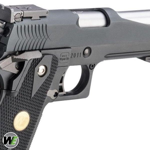 WE-Tech Competition Series ''Xcelerator Dragon'' Hi-CAPA GBB Airsoft Tabanca - Uzun Namlu/Siyah/madalyon Kabza