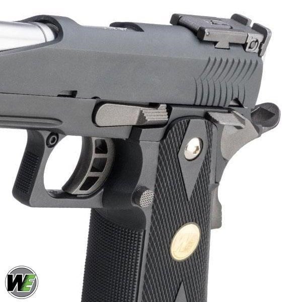 WE-Tech Competition Series ''Xcelerator Dragon'' Hi-CAPA GBB Airsoft Tabanca - Uzun Namlu/Siyah/madalyon Kabza