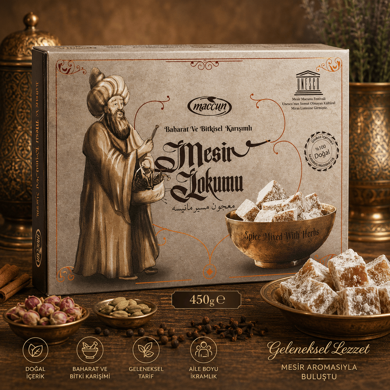Maccun Manisa Mesir Lokumu 450 gr
