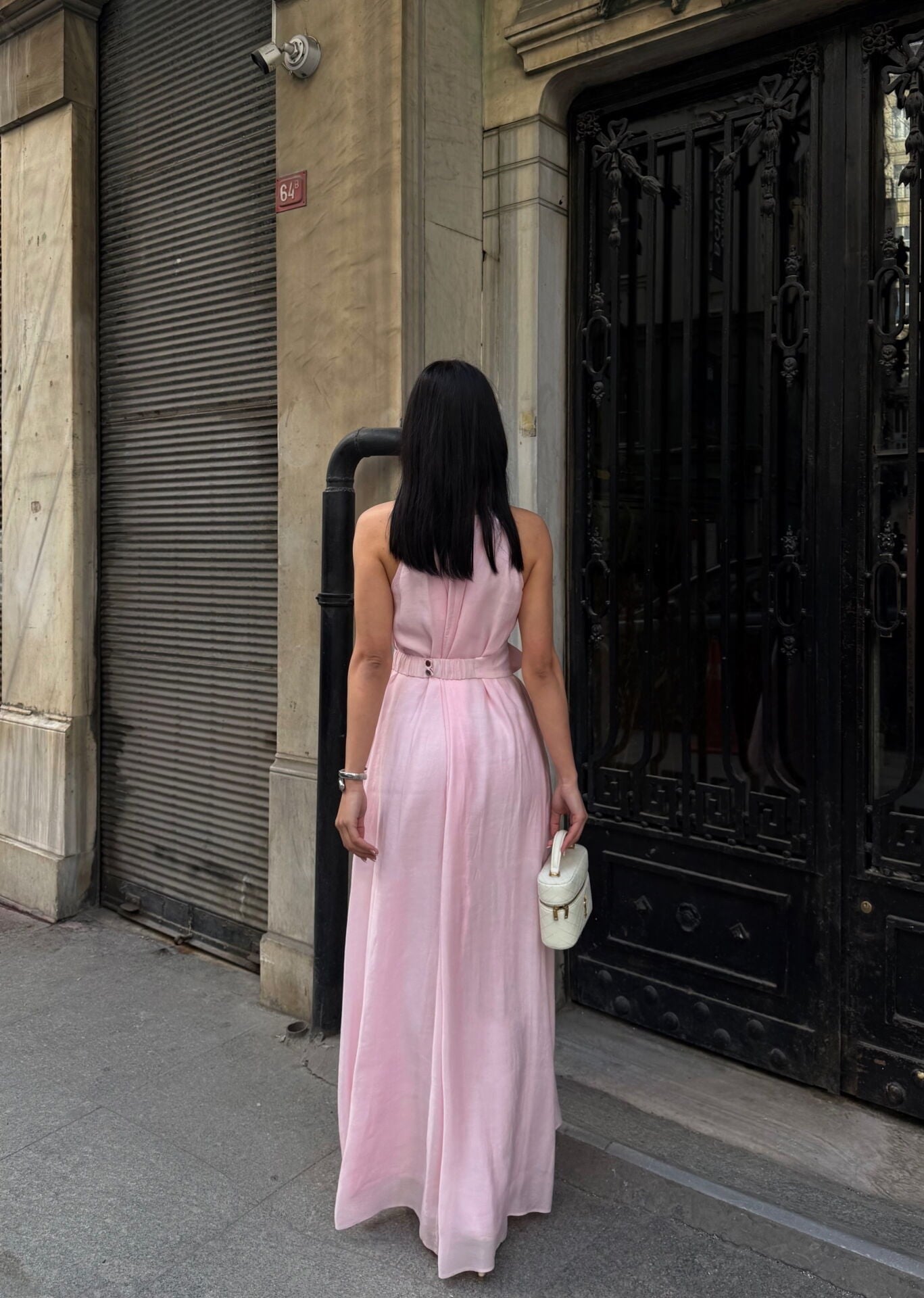 Gül Detaylı Elbise Pembe