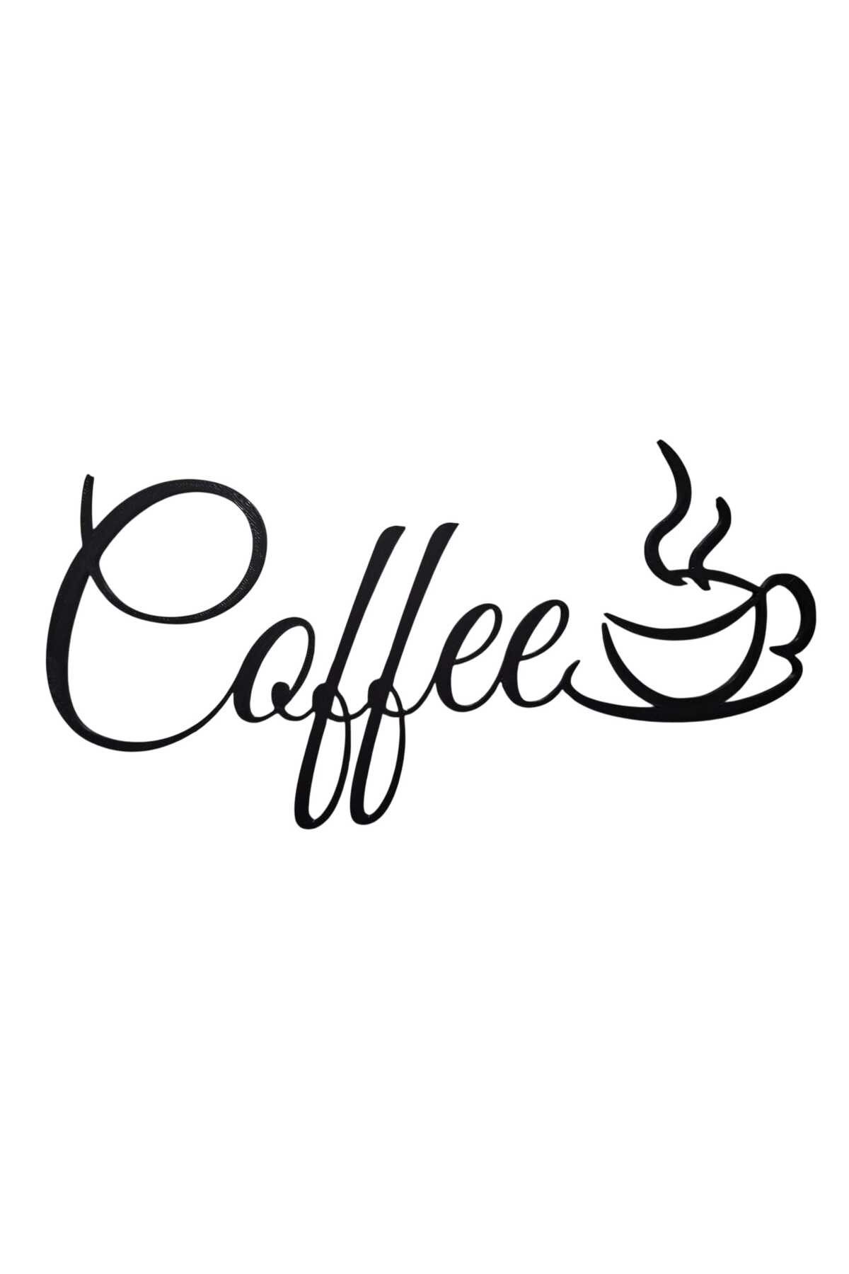 3D Baskı Coffee Yazılı Dekoratif Duvar Süsü – Kahve Temalı Tasarım