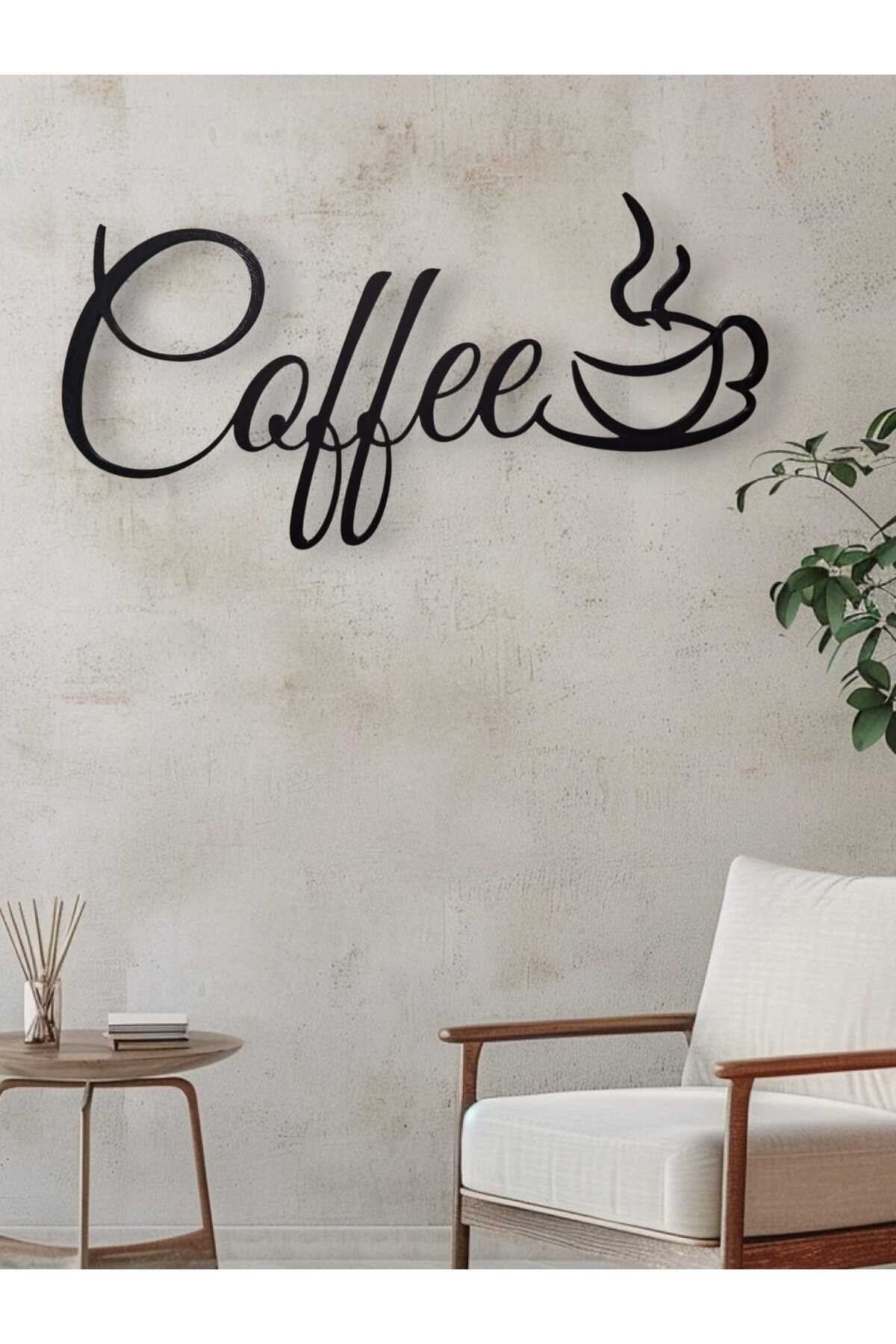 3D Baskı Coffee Yazılı Dekoratif Duvar Süsü – Kahve Temalı Tasarım