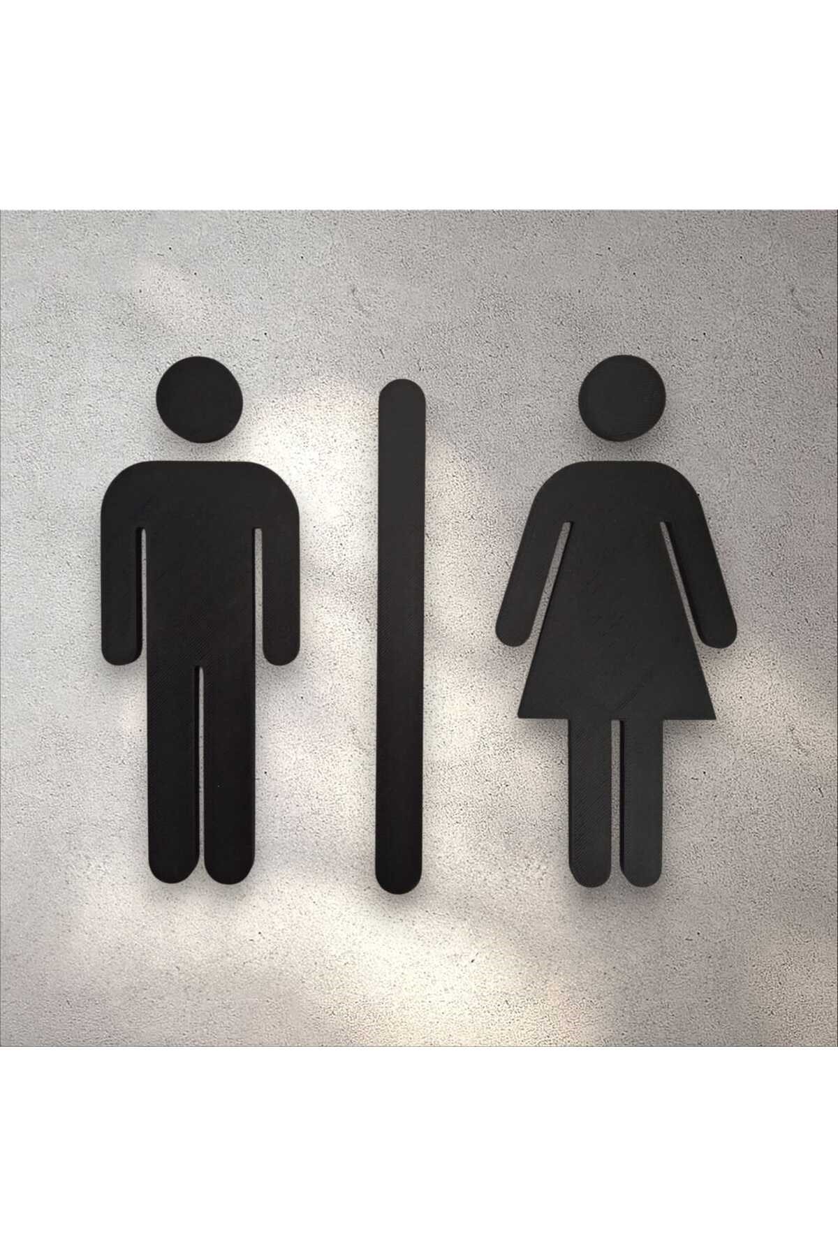 3D Baskı Erkek Kadın Tuvalet Kapı İşareti – WC Kapı Tabelası
