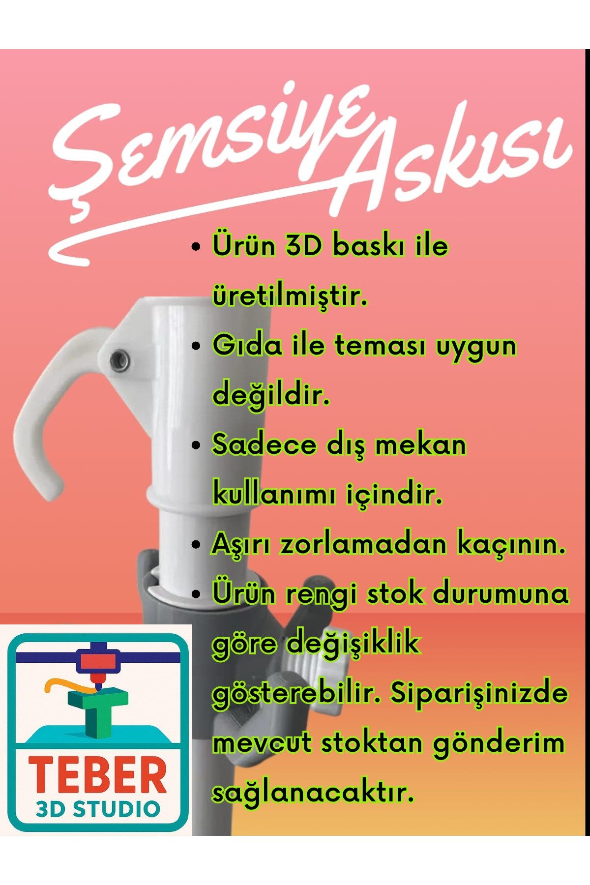 Plaj Şemsiyesi Askısı - Kanca