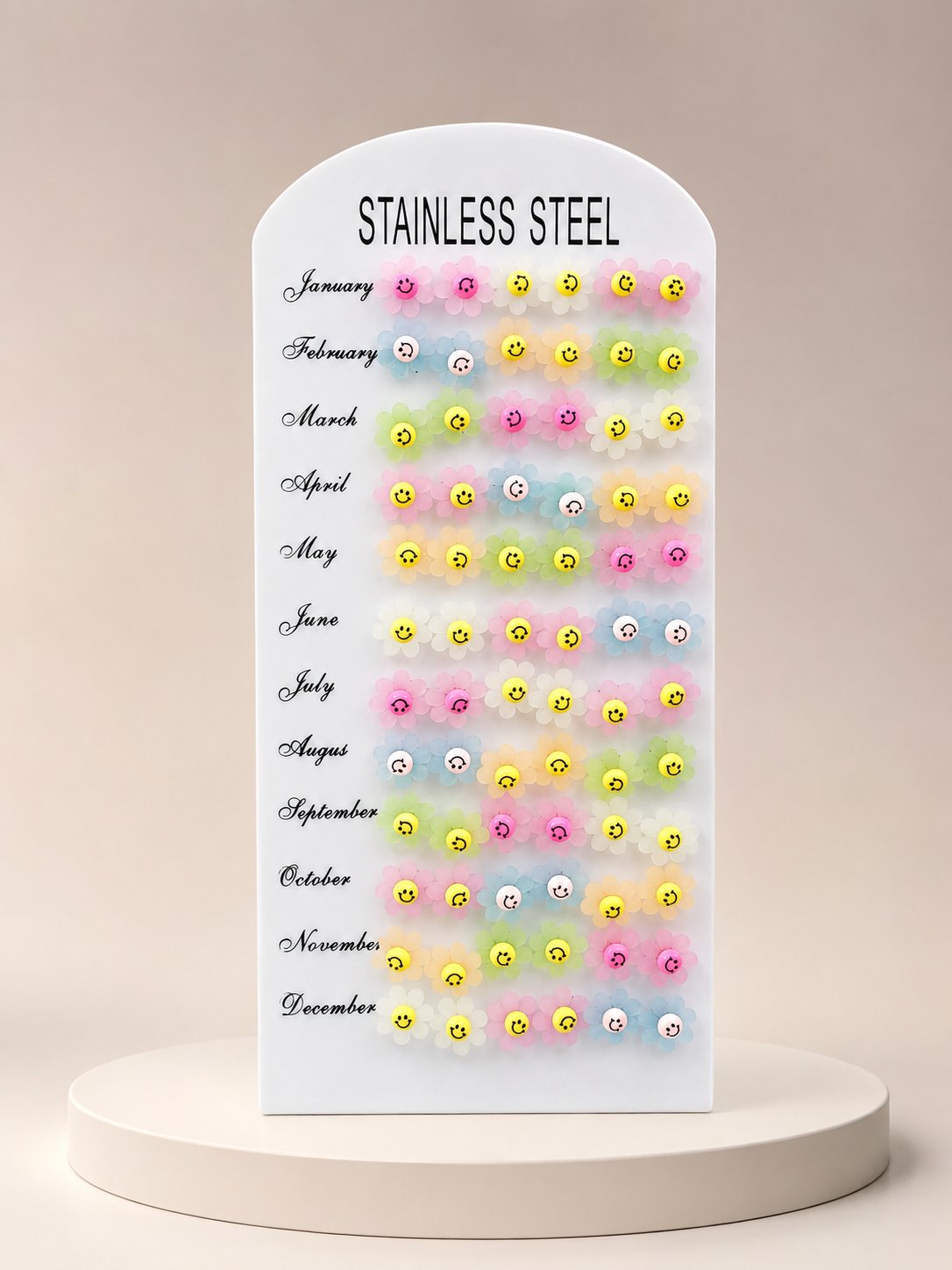 Standlı Çelik Çocuk Küpe