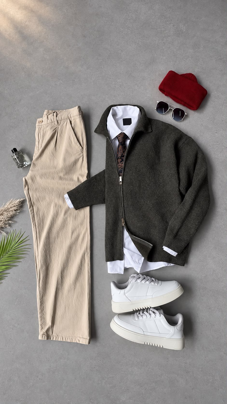 gabardin baggy pantolon
