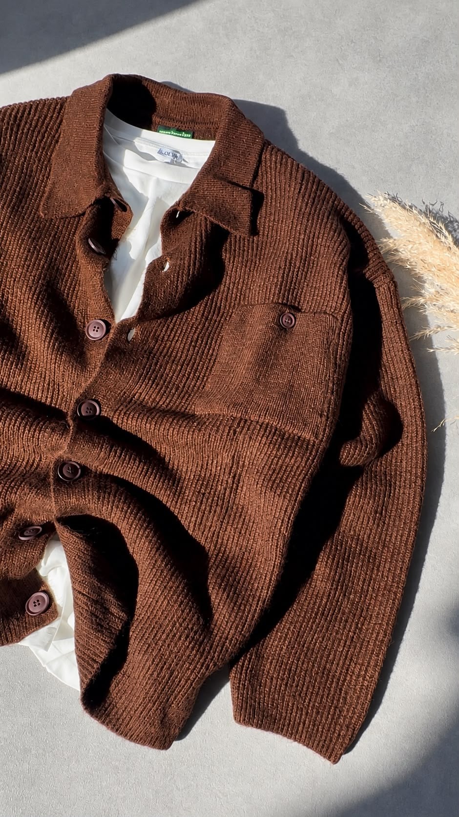 OWERSİZE TRİKO HIRKA BEYAZ TİŞÖRT BAGGY KUMAS PANTOLON