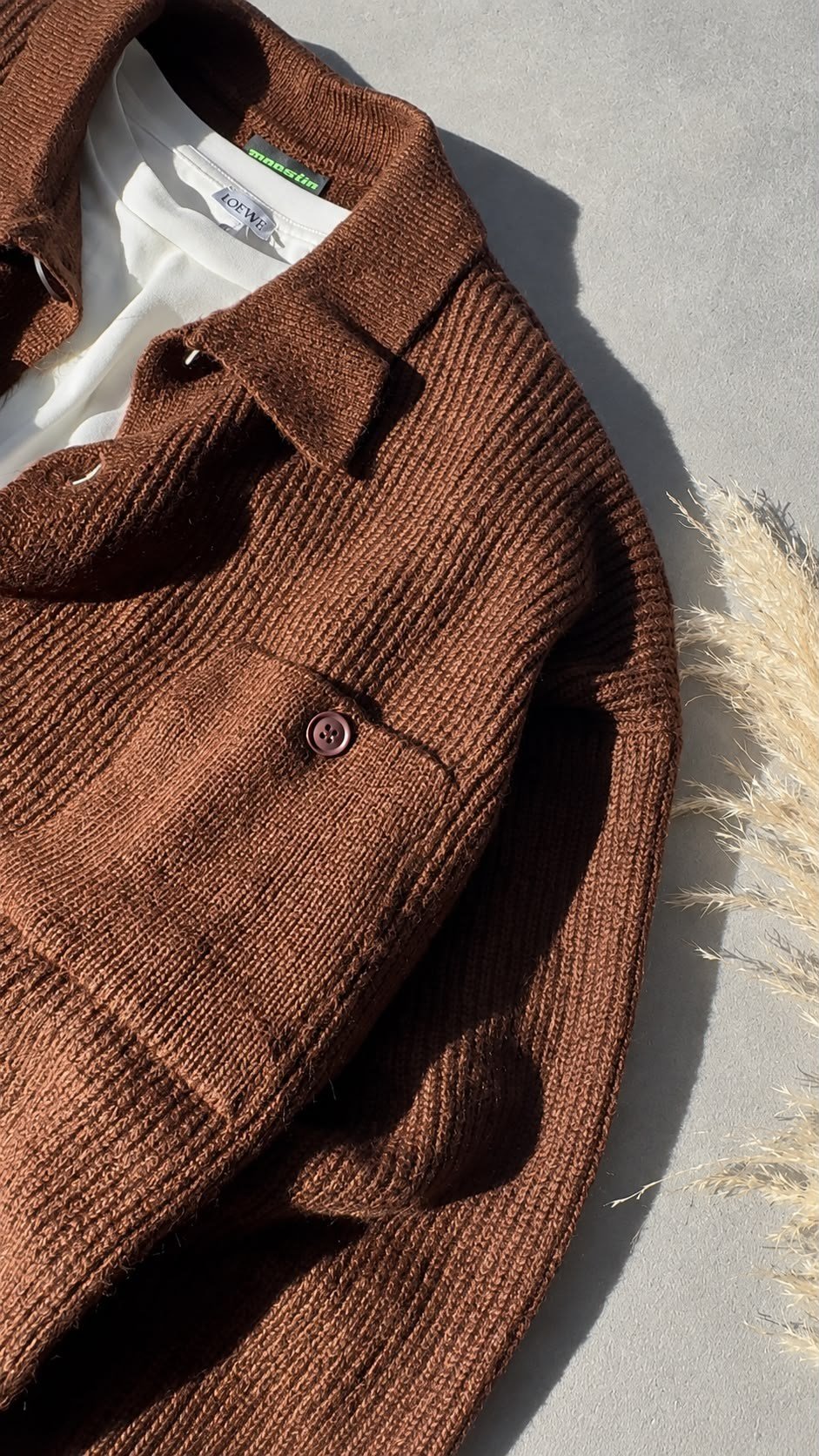 OWERSİZE TRİKO HIRKA BEYAZ TİŞÖRT BAGGY KUMAS PANTOLON