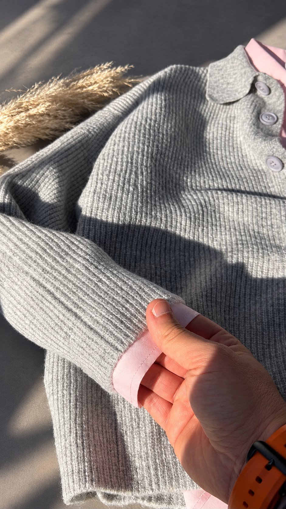 owersize triko hırka gömlek beyaz baggy pantolon
