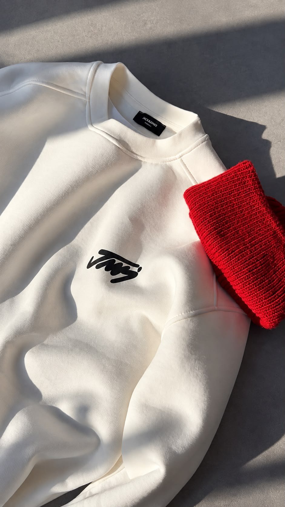 üçiplik sweat imza baskılı alt baggy  takım