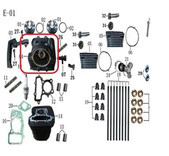 REGAL RAPTOR DAYTONA 250 V SİLİNDİR ÜST KAPAĞI 1