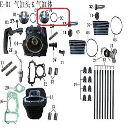 REGAL RAPTOR DAYTONA 250V SİLİNDİR VALF KAPAĞI+ORİNG
