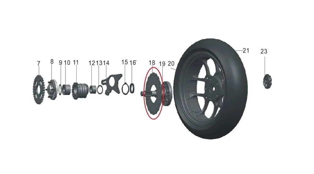 REGAL RAPTOR PİLDER 125 ARKA DİSK