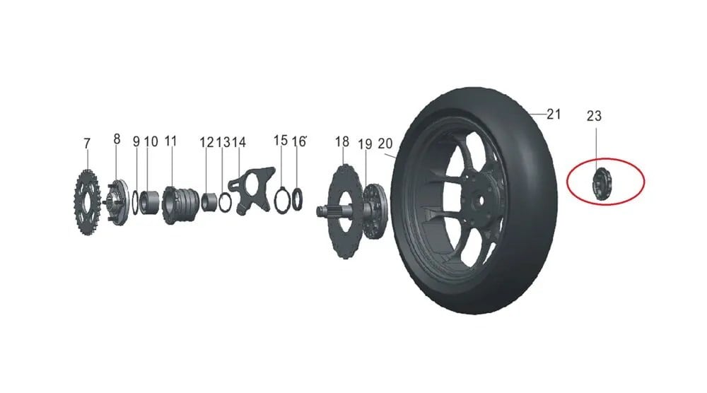 REGAL RAPTOR PİLDER 125 ARKA JANT KAPAĞI
