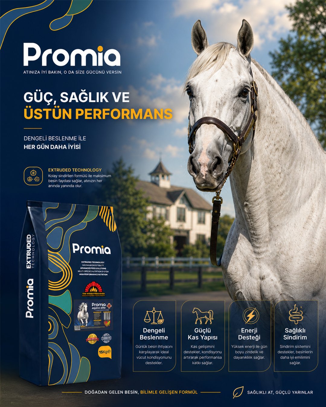 Equine Elite+ Yetişkin Atlar İçin Extrude Yem 15 KG