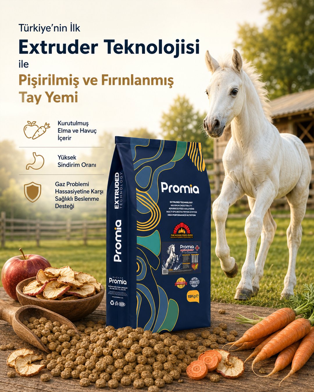 Equine Junior+ Taylar İçin Extrude Yem 15 KG
