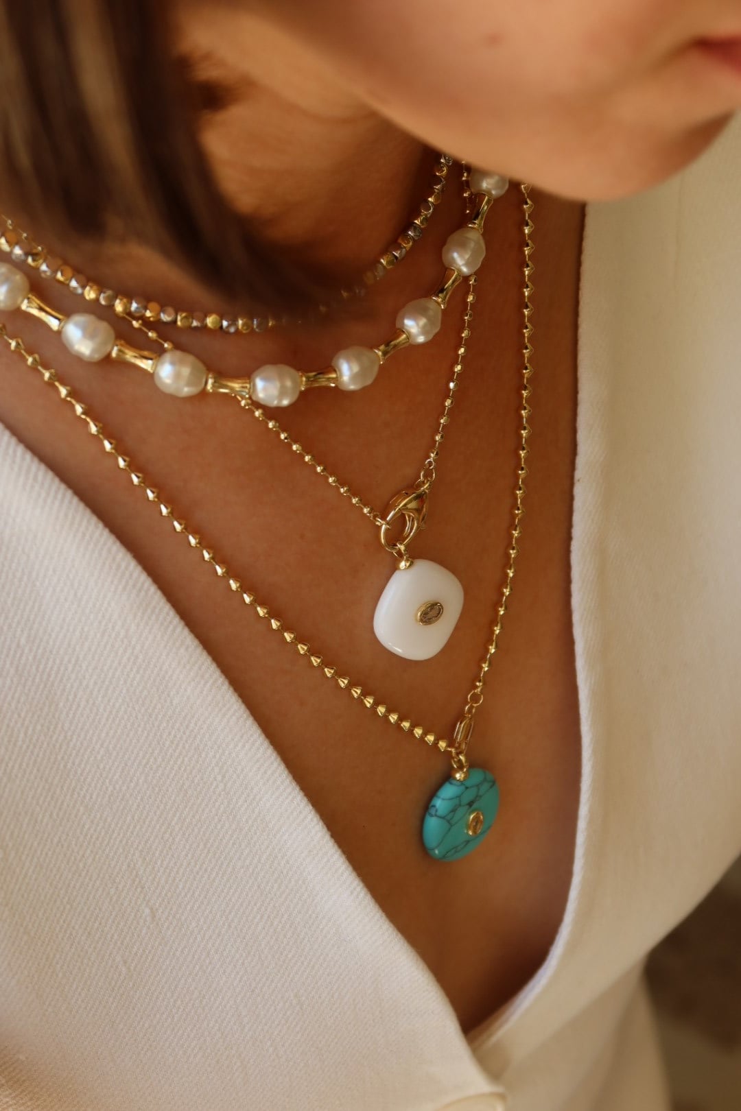 Pearl Boncuk Kolye 
