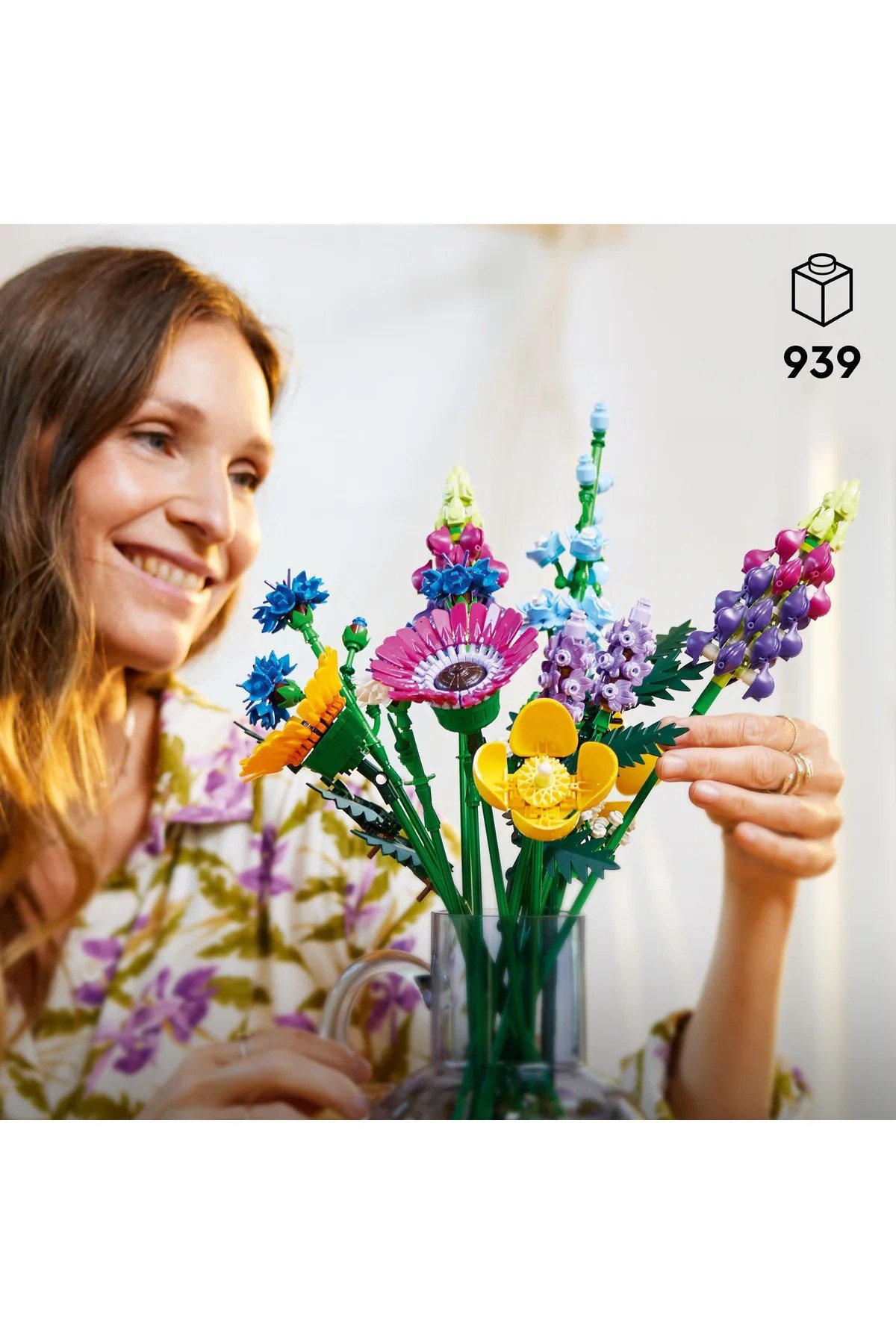 ® Botanicals Kır Çiçekleri Buketi 10313 – Yetişkinler için Model Yapım Seti (939 Parça)