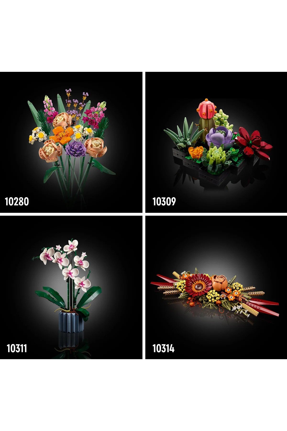® Botanicals Kır Çiçekleri Buketi 10313 – Yetişkinler için Model Yapım Seti (939 Parça)