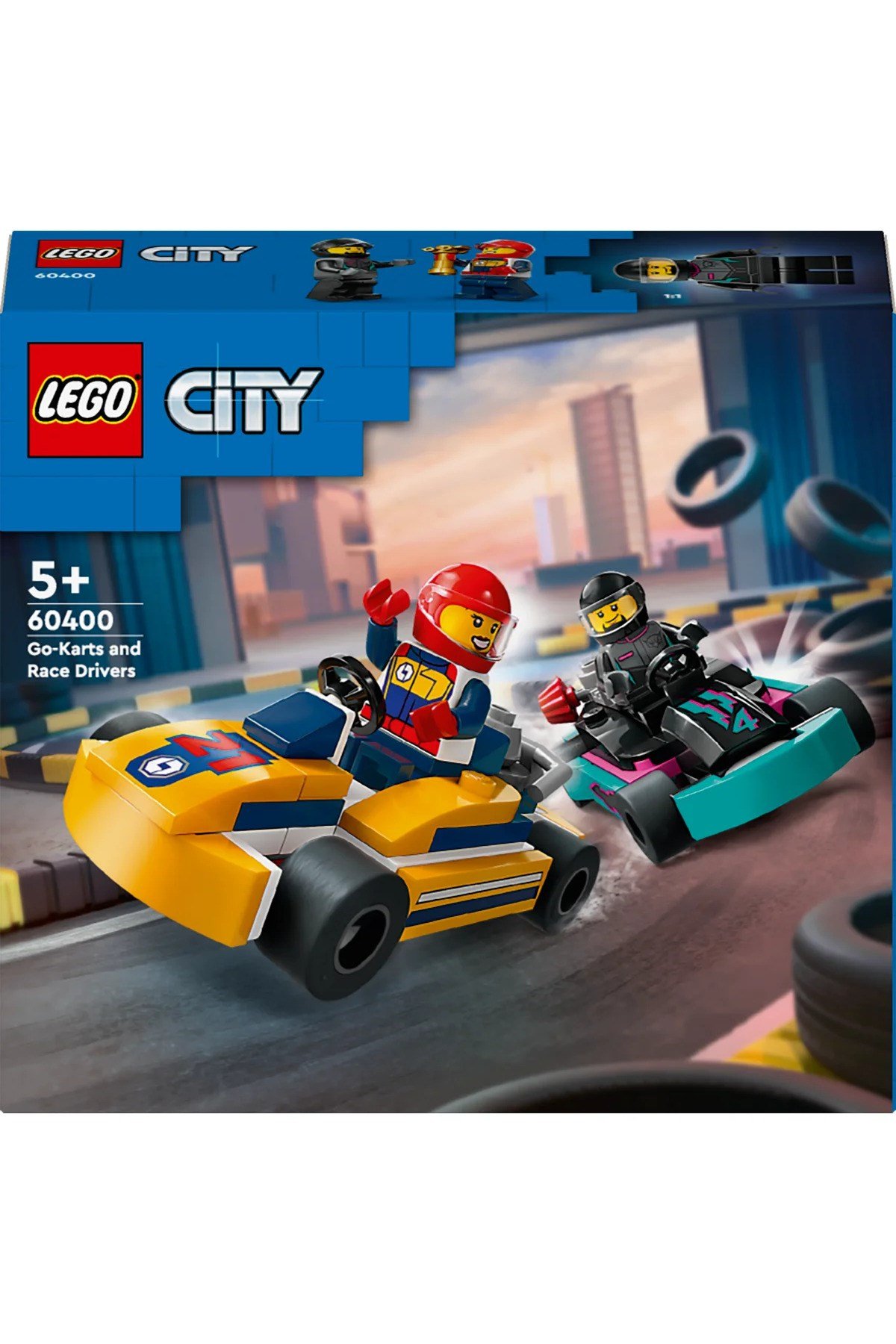 ® City Go-Kartlar ve Yarış Sürücüleri 60400 - 5+ Çocuklae için Yaratıcı Oyuncak Yapım Seti (99P)