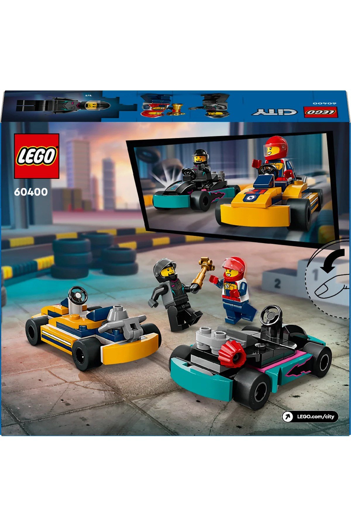 ® City Go-Kartlar ve Yarış Sürücüleri 60400 - 5+ Çocuklae için Yaratıcı Oyuncak Yapım Seti (99P)