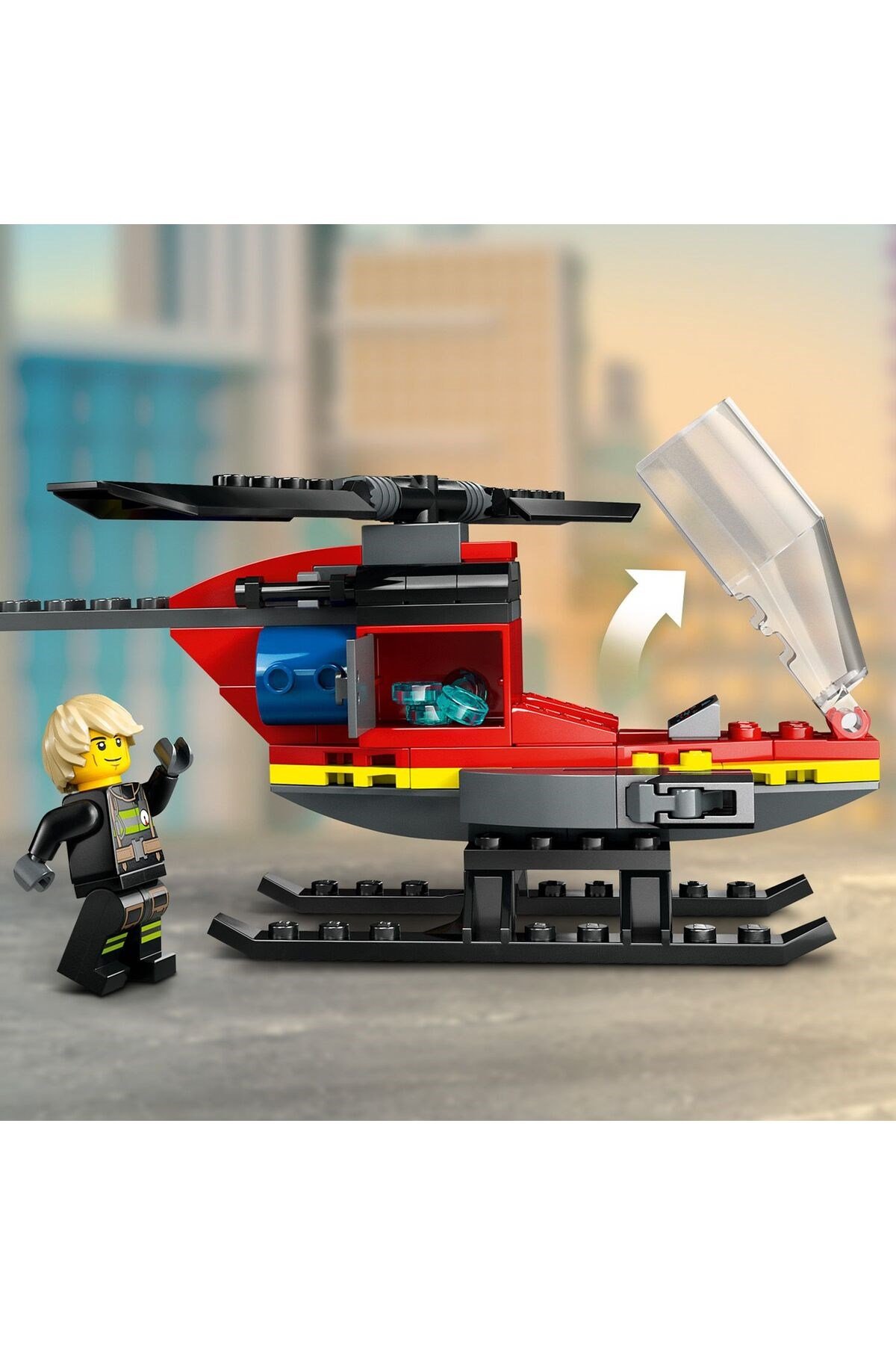 ® City İtfaiye Kurtarma Helikopteri 60411 - 5+ Çocuklar için Yaratıcı Oyuncak Yapım Seti (85 P)