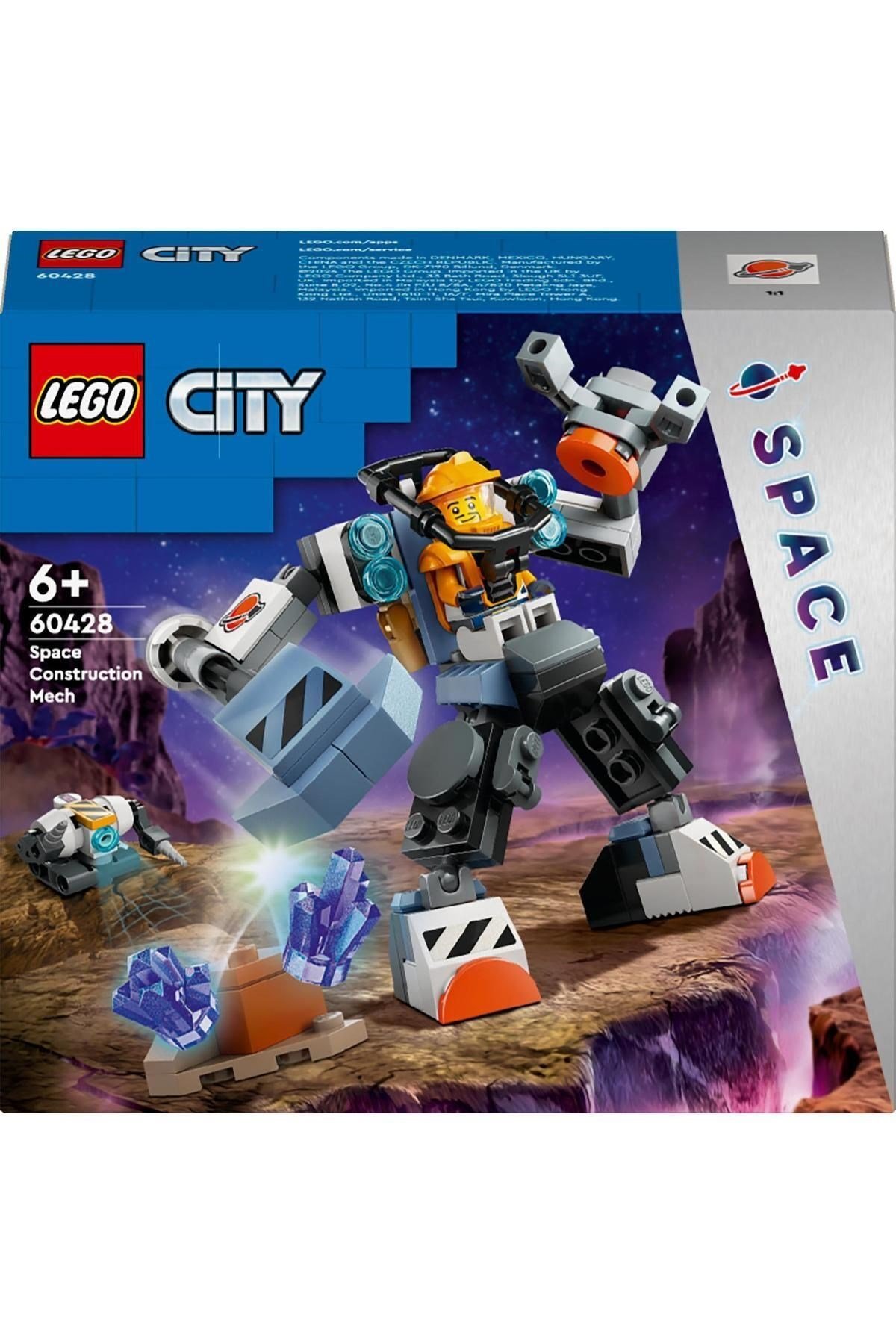 ® City Uzay İnşaat Robotu 60428 - 6 Yaş ve Üzeri İçin Yapım Seti (140 Parça)