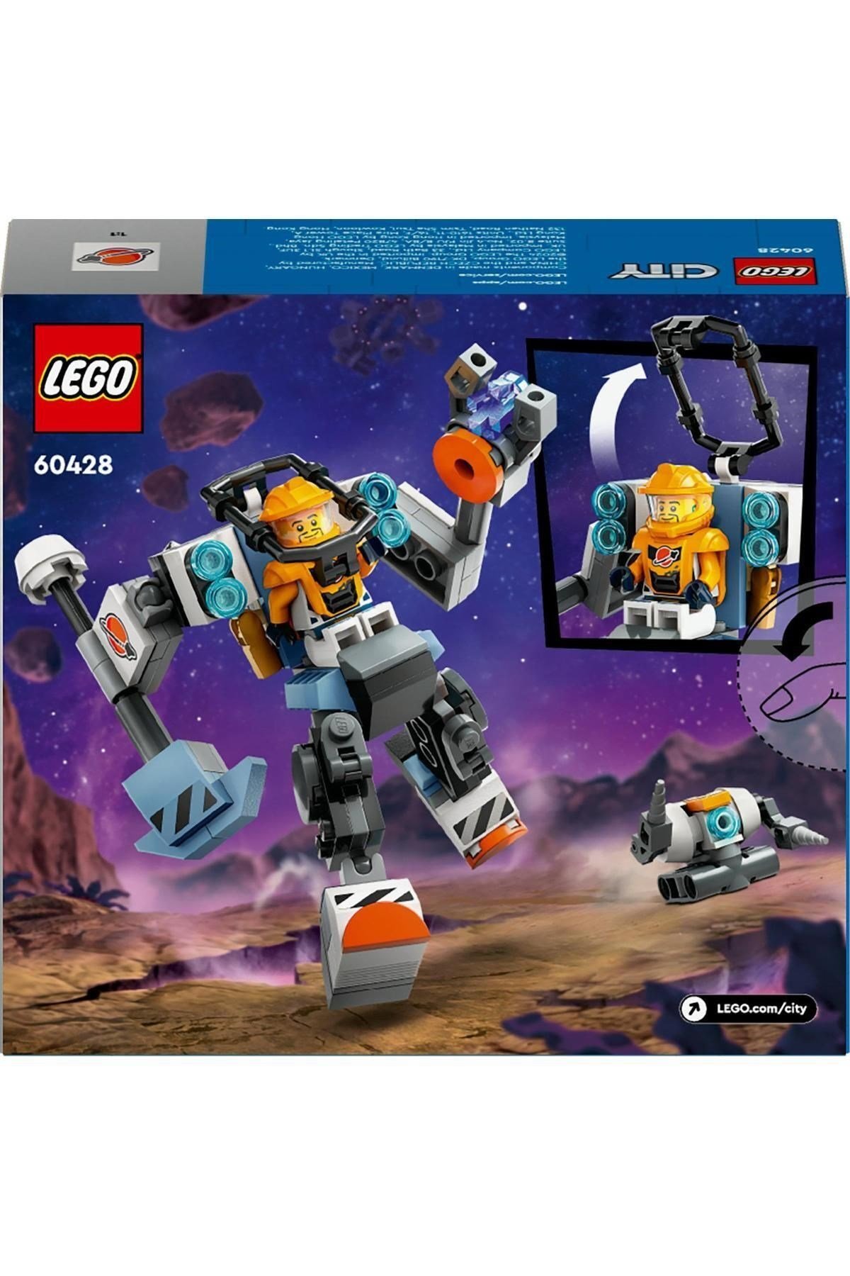 ® City Uzay İnşaat Robotu 60428 - 6 Yaş ve Üzeri İçin Yapım Seti (140 Parça)