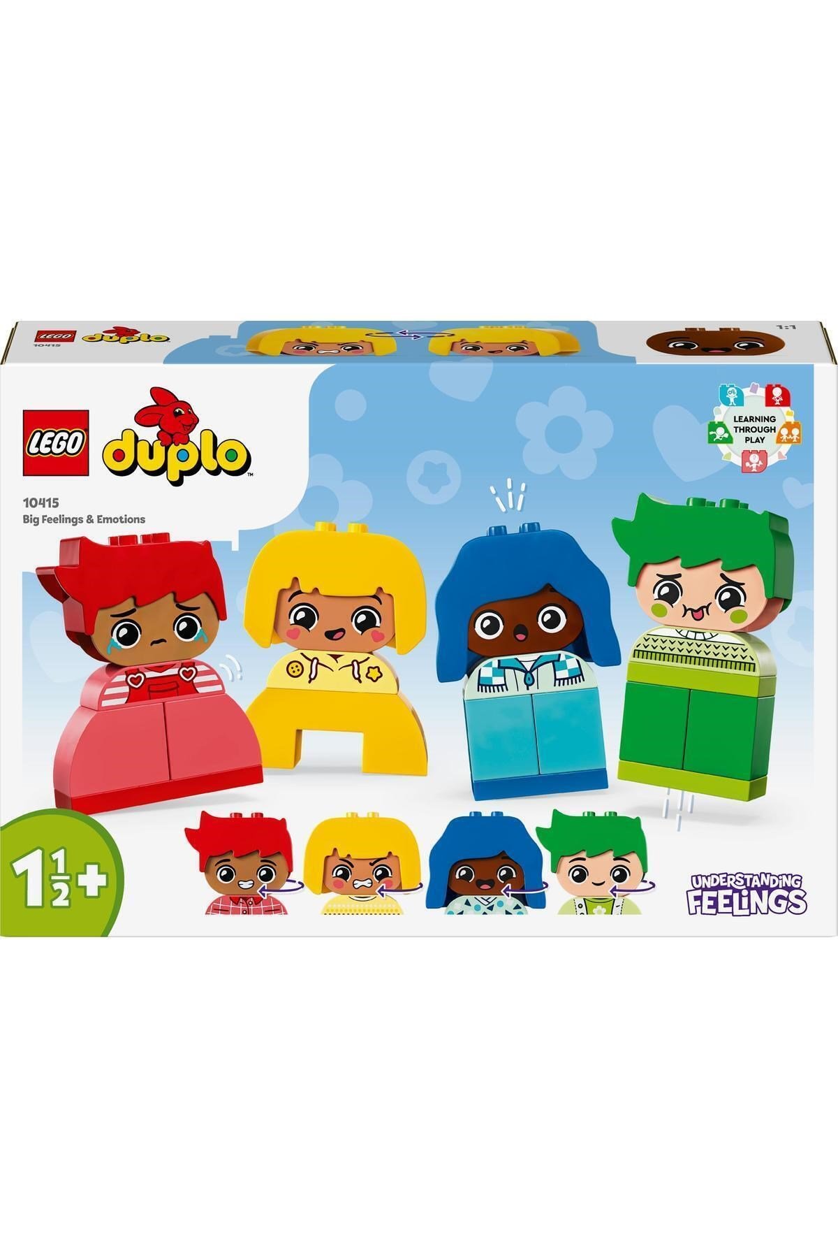 ® DUPLO® İlk Büyük Duygularım 10415 - 1/2 + Çocuklar için Eğitici Oyuncak Yapım Seti (23P)