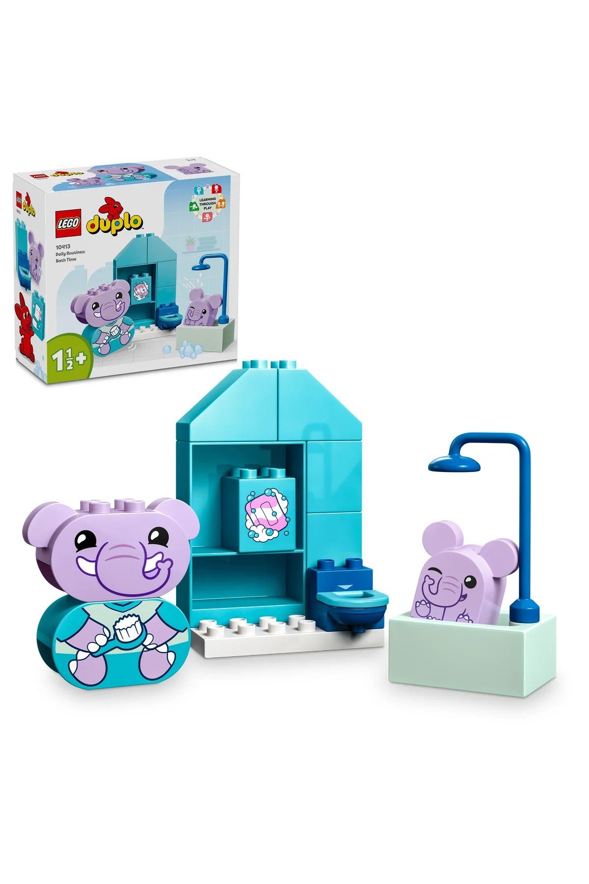 ® DUPLO® İlk Günlük Rutinlerim: Banyo Zamanı 10413 - 1/2 + Eğitici Banyo Oyuncağı Yapım Seti (15P)
