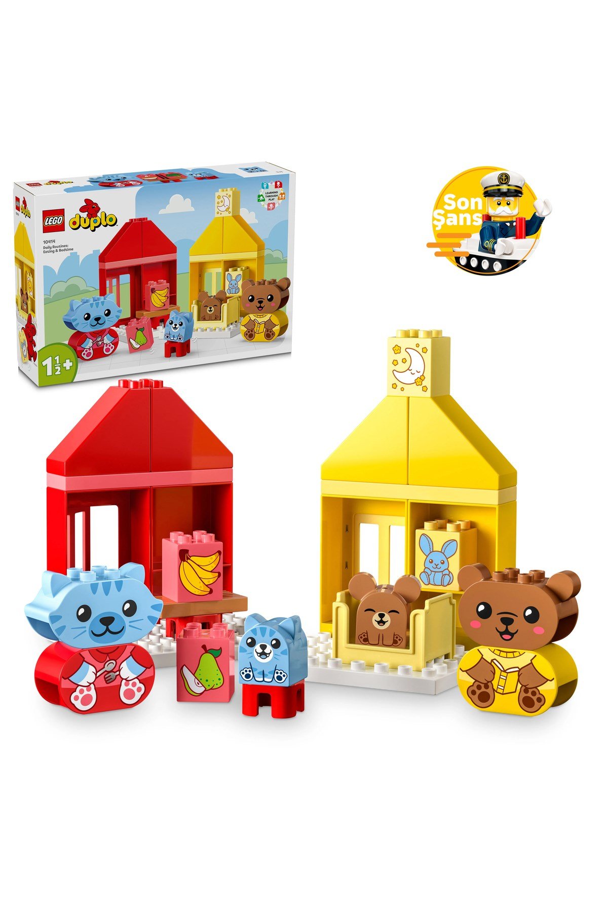 ® DUPLO® İlk Günlük Rutinlerim: Yemek ve Uyku Zamanı 10414 - 1/2+ Oyuncak Yapım Seti (28P)