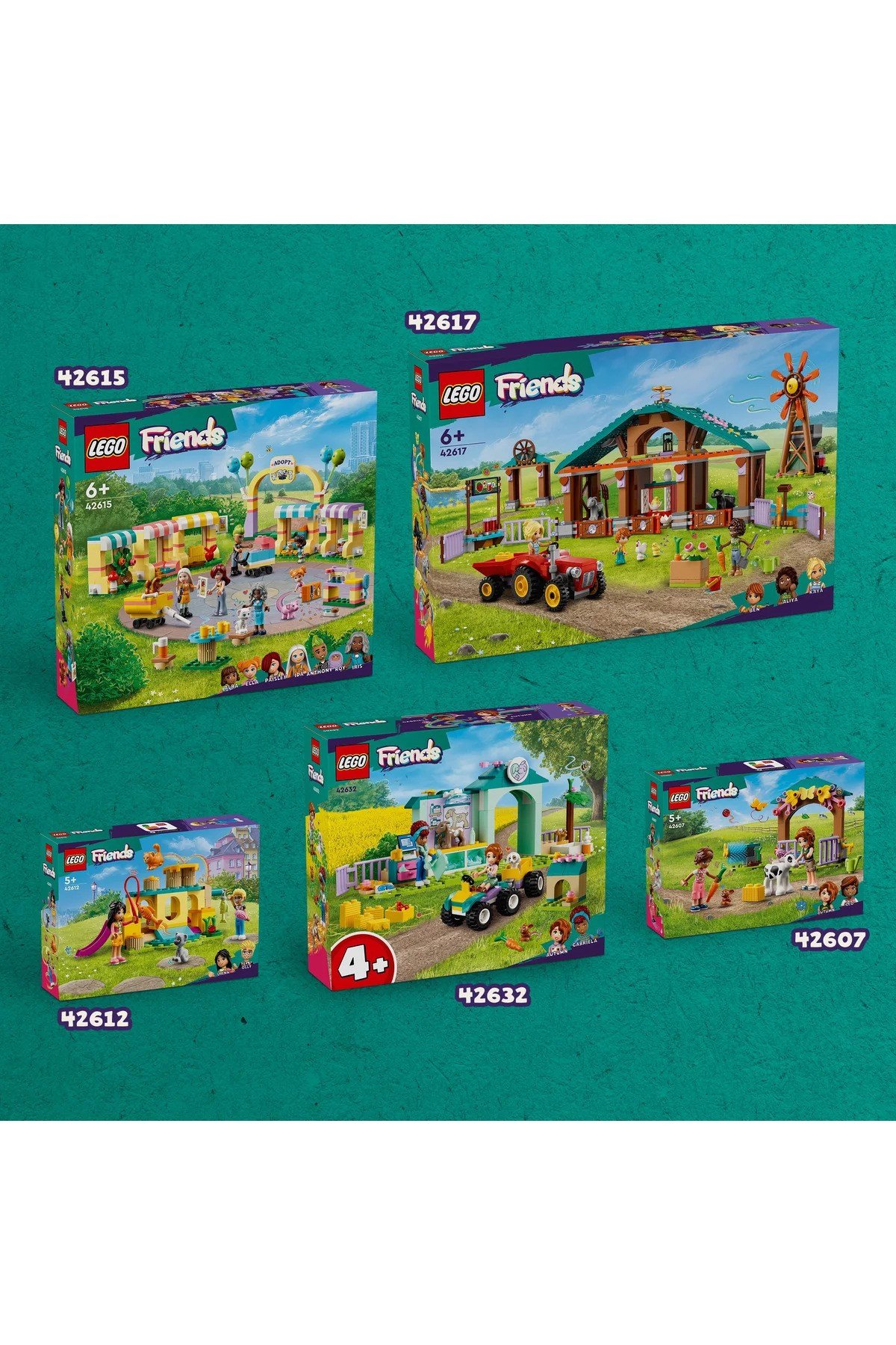 ® Friends At ve Midilli Römorku 42634 - 4+ Çocuklar için Yaratıcı Oyuncak Yapım Seti (105P)