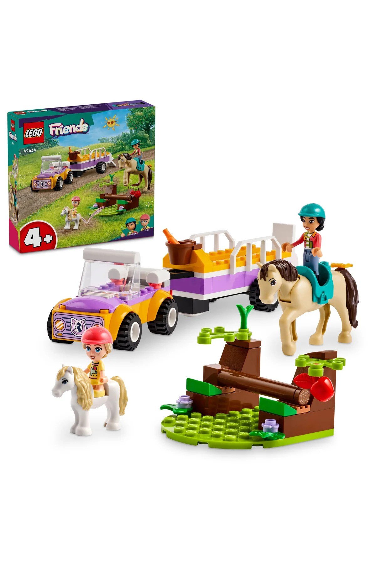 ® Friends At ve Midilli Römorku 42634 - 4+ Çocuklar için Yaratıcı Oyuncak Yapım Seti (105P)