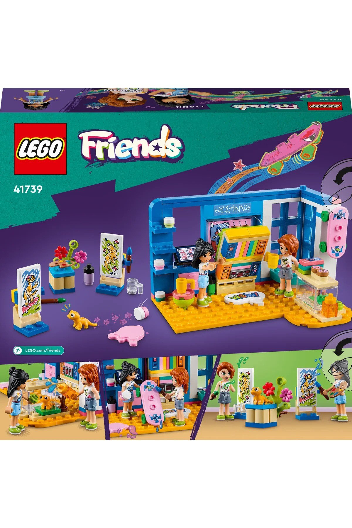 ® Friends Liann'ın Odası 41739 - 6+ Çocuklar için Yaratıcı Oyuncak Yapım Seti (204P)