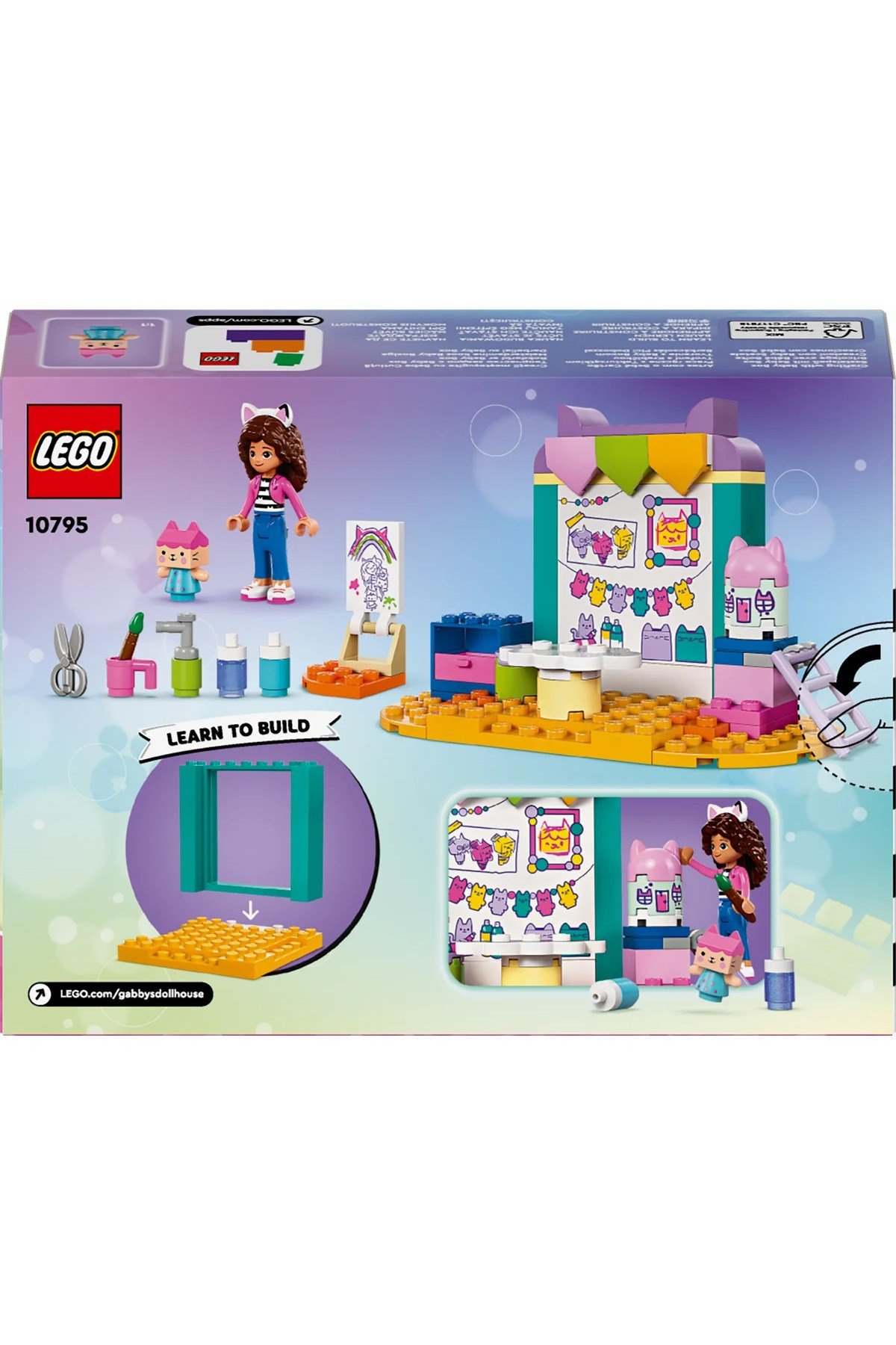 ® Gabby’s Dollhouse Karton Yavru Kedi ile El Sanatları 10795- 4+ Yaratıcı Oyuncak Yapım Seti (60P)