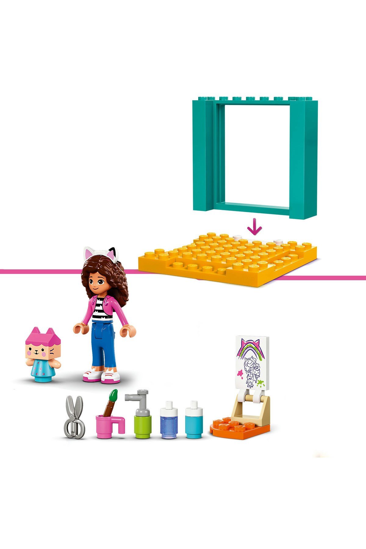 ® Gabby’s Dollhouse Karton Yavru Kedi ile El Sanatları 10795- 4+ Yaratıcı Oyuncak Yapım Seti (60P)