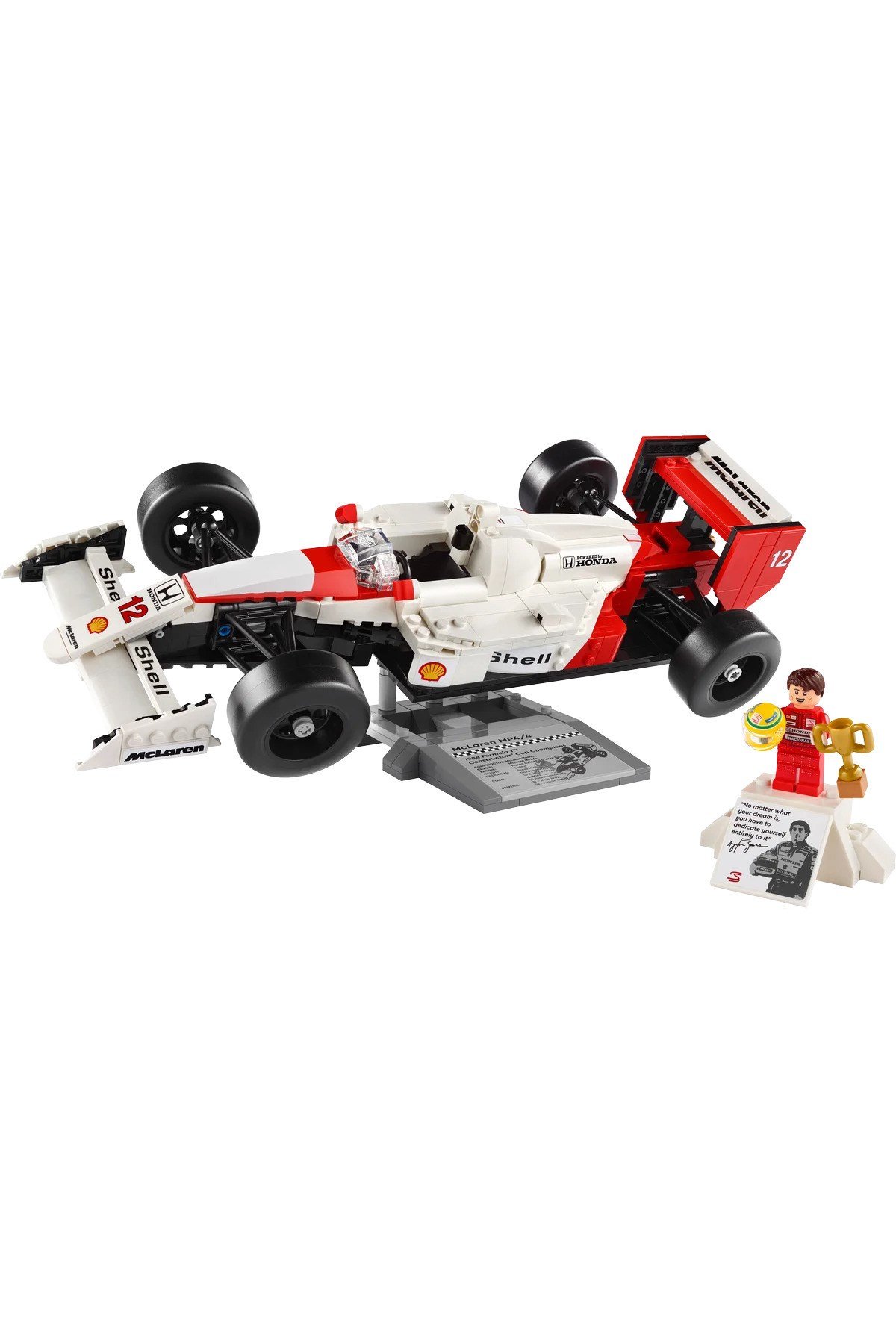 ® Icons McLaren MP4/4 ve Ayrton Senna 10330 -Yetişkinler için Koleksiyonluk Model Yapım Seti (693P)